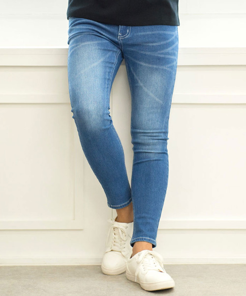 CavariA(キャバリア)の「『CavariA/キャバリア』スーパーストレッチデニムパンツ(デニムパンツ・メンズ・ブルー系その他/ネイビー/ブルー/ワンウォッシュ・L/XL/M/S)」の3枚目の写真