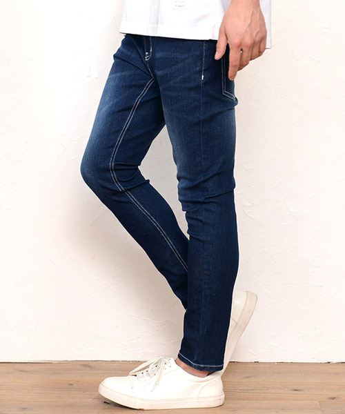 CavariA(キャバリア)の「『CavariA/キャバリア』スーパーストレッチデニムパンツ(デニムパンツ・メンズ・ブルー系その他/ネイビー/ブルー/ワンウォッシュ・L/XL/M/S)」の11枚目の写真