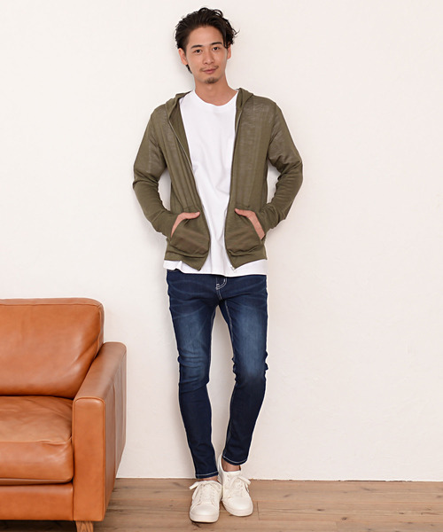 CavariA(キャバリア)の「『CavariA/キャバリア』スーパーストレッチデニムパンツ(デニムパンツ・メンズ・ブルー系その他/ネイビー/ブルー/ワンウォッシュ・L/XL/M/S)」の12枚目の写真