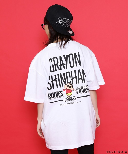 RUDIE'S(ルーディーズ)の「RUDIE'S x CRAYON SHINCHAN MOSH-T / ルーディーズ x クレヨンしんちゃん モッシュ -T(Tシャツ/カットソー・メンズ・ホワイト/ブラック・XXL/L/S/XL/M)」の3枚目の写真