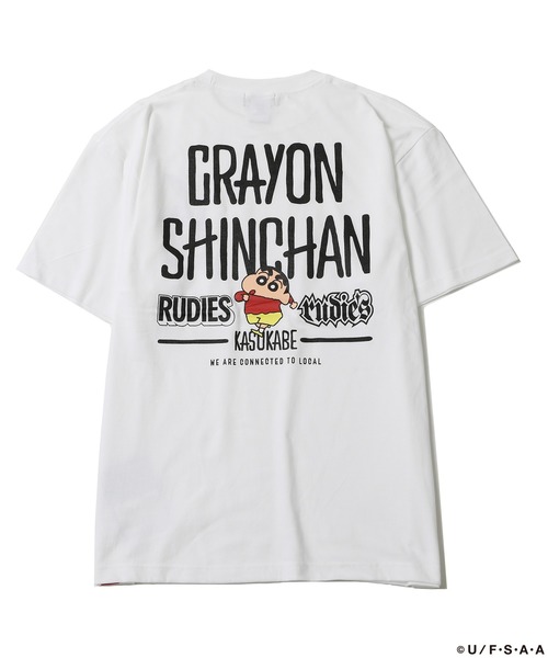RUDIE'S(ルーディーズ)の「RUDIE'S x CRAYON SHINCHAN MOSH-T / ルーディーズ x クレヨンしんちゃん モッシュ -T(Tシャツ/カットソー・メンズ・ホワイト/ブラック・XXL/L/S/XL/M)」の4枚目の写真