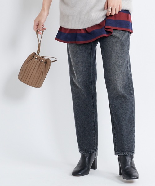 DouDou（ドゥドゥ）の「ストレートデニム（その他パンツ・レディース・ブラック/ブルー・38/36）」の2枚目の写真