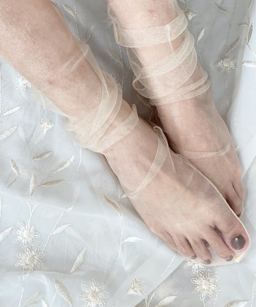 ap retro（アプレトロ）の「シアーソックス【ZOZO限定アイテム】（ソックス/靴下・レディース・ブラック/グレー/オフホワイト/ピンク・FREE）」の2枚目の写真