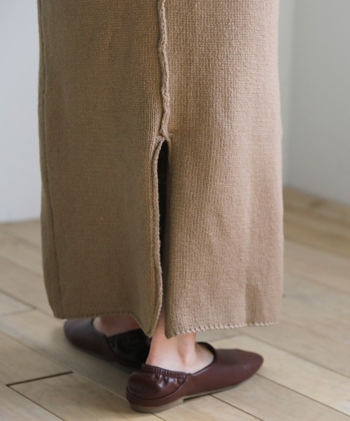 select MOCA（セレクトモカ）の「バックギャザーニットセットアップ（セットアップ・レディース・オリーブ/ライトブラウン/ライトベージュ・FREE）」の11枚目の写真