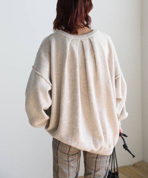 select MOCA（セレクトモカ）の「バックギャザーニットセットアップ（セットアップ・レディース・オリーブ/ライトブラウン/ライトベージュ・FREE）」の16枚目の写真