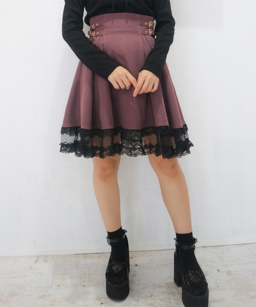 ROJITA（ロジータ）の「裾2段チュールSK（スカート・レディース・ブラック/ブラウン/ピンク系その他・FREE）」の6枚目の写真