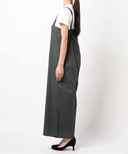 PUAL CE CIN（ピュアルセシン）の「エコサルファー染サロペット（その他パンツ・レディース・ブラック/ベージュ/グレー・FREE）」の4枚目の写真