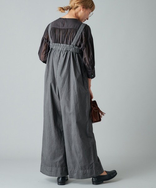 PUAL CE CIN（ピュアルセシン）の「エコサルファー染サロペット（その他パンツ・レディース・ブラック/ベージュ/グレー・FREE）」の14枚目の写真