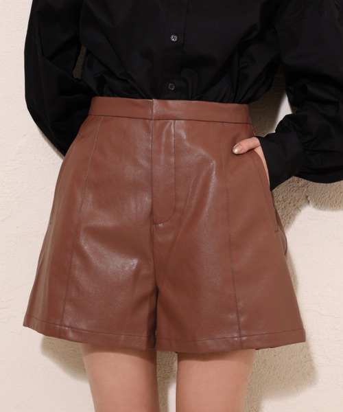 one after another NICE CLAUP（ワンアフターアナザーナイスクラップ）の「シンプルアソートショートパンツ（その他パンツ・レディース・ブラック/ベージュ/ブラウン/ゼブラ・FREE）」の3枚目の写真