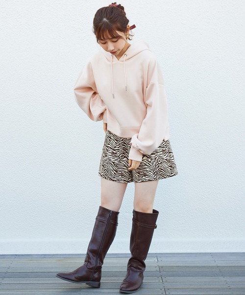 one after another NICE CLAUP（ワンアフターアナザーナイスクラップ）の「シンプルアソートショートパンツ（その他パンツ・レディース・ブラック/ベージュ/ブラウン/ゼブラ・FREE）」の7枚目の写真