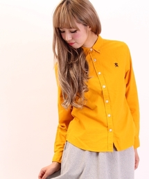GIORDANO | [GIORDANO]コットンオックスフォードライオン刺繍長袖シャツ(シャツ/ブラウス)