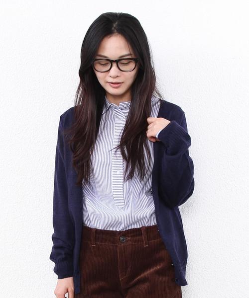 coen（コーエン）の「ウォッシャブルＶネックカーディガン（カーディガン/ボレロ・レディース・コバルトブルー/ブラック/ネイビー/レッド/ライトグレー/ケリー・MEDIUM/LARGE）」の5枚目の写真