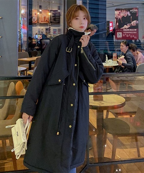 あったか 裏ボア ロング丈コート