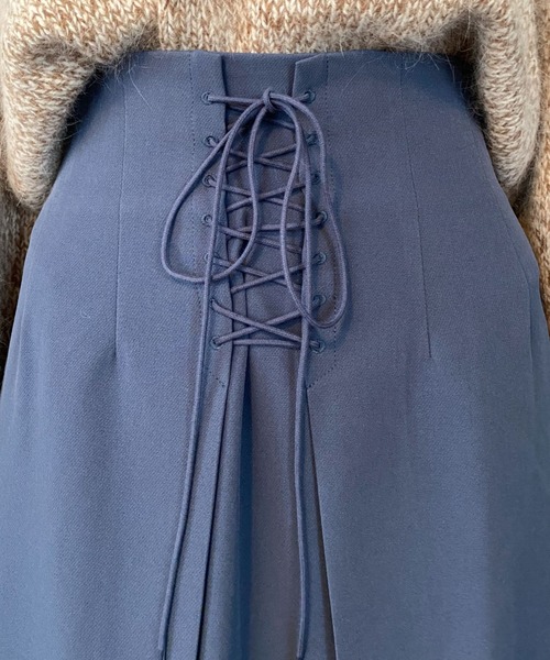 archives（アルシーヴ）の「フロントレースアップスカート（スカート・レディース・ブルー/アイボリー/ピンクベージュ・MEDIUM）」の17枚目の写真