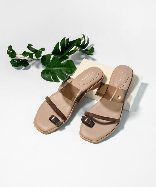 TOCCA(トッカ)の「SHEER SANDALS フラットサンダル(サンダル・レディース・ブラウン系/ピンク系/シルバー系・38/36/37)」の2枚目の写真