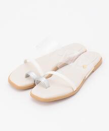 SHEER SANDALS フラットサンダル