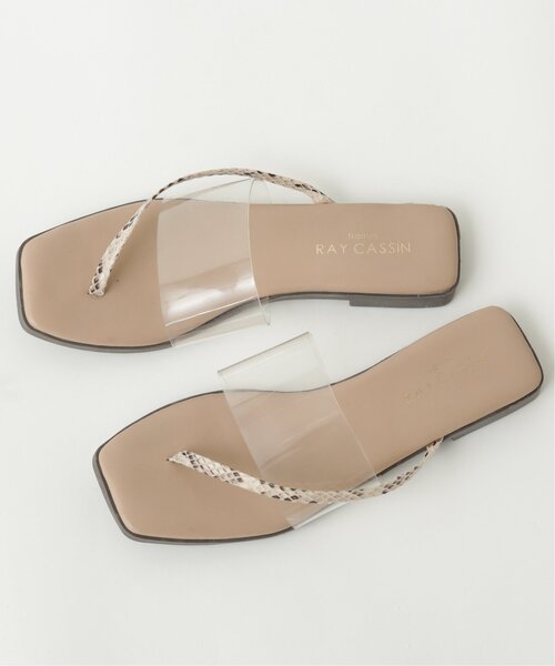 frames RAY CASSIN（フレームスレイカズン）の「スクエアートゥートングサンダル（サンダル・レディース・ブラック/キナリ/ブラウン系・SMALL/MEDIUM/LARGE）」の9枚目の写真