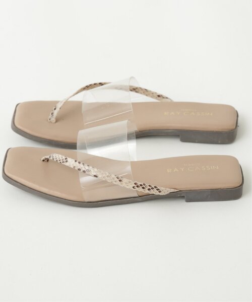 frames RAY CASSIN（フレームスレイカズン）の「スクエアートゥートングサンダル（サンダル・レディース・ブラック/キナリ/ブラウン系・SMALL/MEDIUM/LARGE）」の10枚目の写真