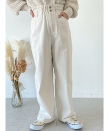 SLURR | ギャザーウエストストレートパンツ(その他パンツ)