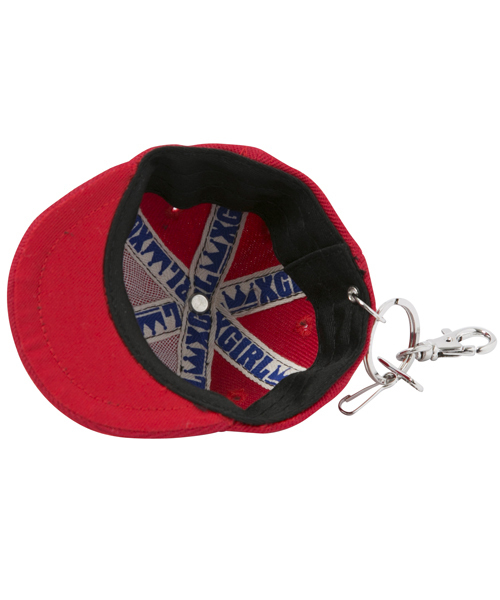 X-girl（エックスガール）の「【ar4月号掲載】CAP KEY CHAIN（キーホルダー・レディース・ブラック/レッド/ブルー・ONE SIZE）」の5枚目の写真