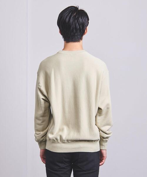 BLUE（ブルー）の「＜BLUE（ブルー）＞ ワイド コットン スウェット クルーネック（スウェット・メンズ・ホワイト/ライム・MEDIUM/LARGE）」の4枚目の写真