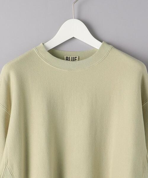 BLUE（ブルー）の「＜BLUE（ブルー）＞ ワイド コットン スウェット クルーネック（スウェット・メンズ・ホワイト/ライム・MEDIUM/LARGE）」の8枚目の写真