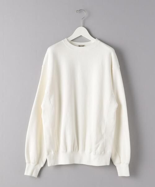 BLUE（ブルー）の「＜BLUE（ブルー）＞ ワイド コットン スウェット クルーネック（スウェット・メンズ・ホワイト/ライム・MEDIUM/LARGE）」の17枚目の写真