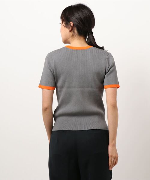 JOINT WORKS（ジョイントワークス）の「J-バイカラーハーフスリーブニット（ニット/セーター・レディース・アイボリー/チャコールグレー・FREE）」の10枚目の写真