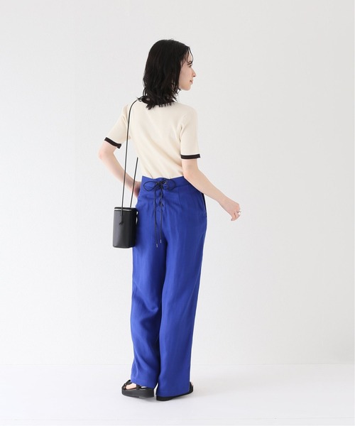 JOINT WORKS（ジョイントワークス）の「J-バイカラーハーフスリーブニット（ニット/セーター・レディース・アイボリー/チャコールグレー・FREE）」の3枚目の写真