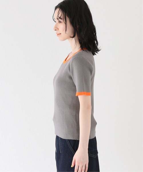 JOINT WORKS（ジョイントワークス）の「J-バイカラーハーフスリーブニット（ニット/セーター・レディース・アイボリー/チャコールグレー・FREE）」の16枚目の写真
