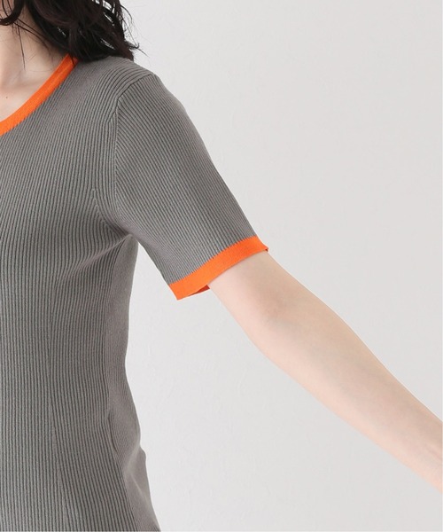 JOINT WORKS（ジョイントワークス）の「J-バイカラーハーフスリーブニット（ニット/セーター・レディース・アイボリー/チャコールグレー・FREE）」の12枚目の写真