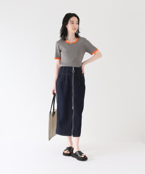 JOINT WORKS（ジョイントワークス）の「J-バイカラーハーフスリーブニット（ニット/セーター・レディース・アイボリー/チャコールグレー・FREE）」の18枚目の写真