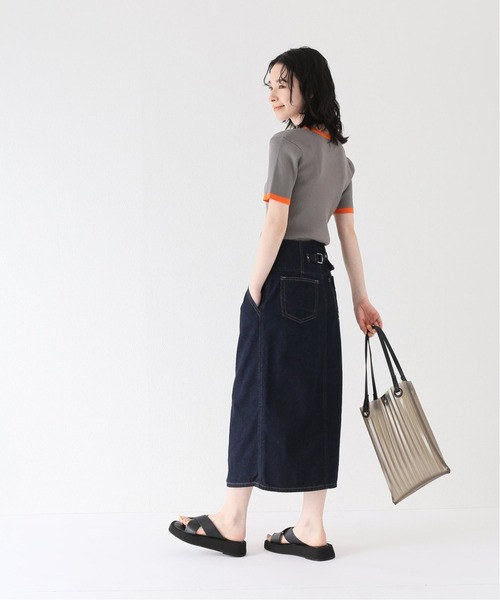 JOINT WORKS（ジョイントワークス）の「J-バイカラーハーフスリーブニット（ニット/セーター・レディース・アイボリー/チャコールグレー・FREE）」の11枚目の写真