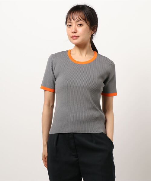 JOINT WORKS（ジョイントワークス）の「J-バイカラーハーフスリーブニット（ニット/セーター・レディース・アイボリー/チャコールグレー・FREE）」の20枚目の写真