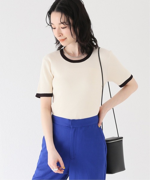 JOINT WORKS（ジョイントワークス）の「J-バイカラーハーフスリーブニット（ニット/セーター・レディース・アイボリー/チャコールグレー・FREE）」の21枚目の写真