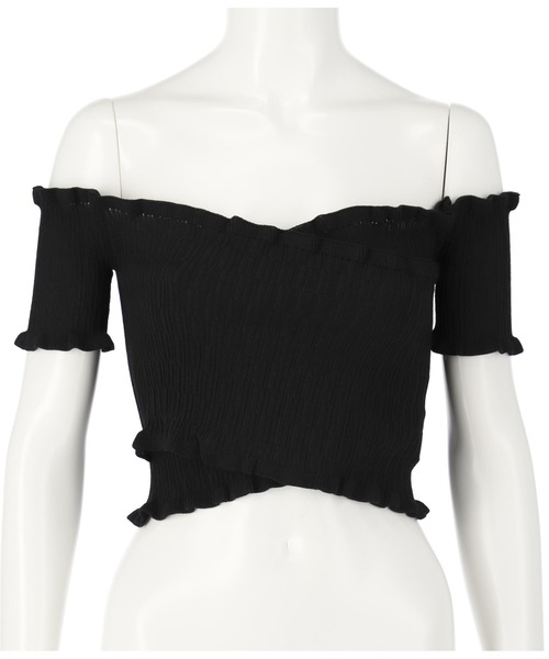 ANAP（アナップ）の「シャーリングオフショルトップス（Tシャツ/カットソー・レディース・ブラック/オフホワイト/ライトベージュ・FREE）」の17枚目の写真