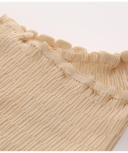 ANAP（アナップ）の「シャーリングオフショルトップス（Tシャツ/カットソー・レディース・ブラック/オフホワイト/ライトベージュ・FREE）」の12枚目の写真