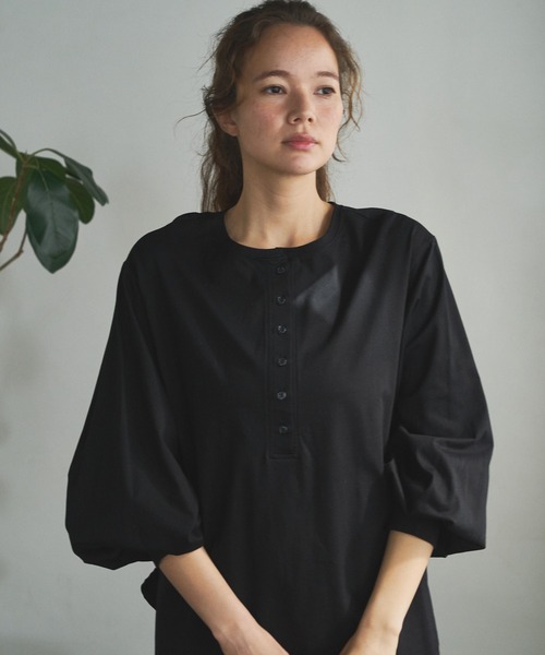 PUAL CE CIN（ピュアルセシン）の「【WEB限定】つい着たくなる。大人見え２wayプルオーバー（Tシャツ/カットソー・レディース・ホワイト/ブラック・FREE）」の14枚目の写真