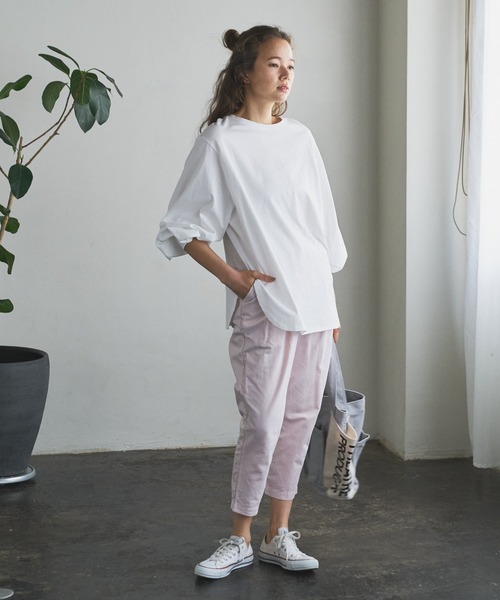 PUAL CE CIN（ピュアルセシン）の「【WEB限定】つい着たくなる。大人見え２wayプルオーバー（Tシャツ/カットソー・レディース・ホワイト/ブラック・FREE）」の18枚目の写真