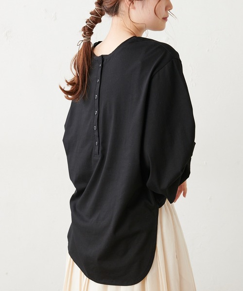 PUAL CE CIN（ピュアルセシン）の「【WEB限定】つい着たくなる。大人見え２wayプルオーバー（Tシャツ/カットソー・レディース・ホワイト/ブラック・FREE）」の10枚目の写真