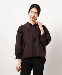 Samansa Mos2 | レース付フードハオリブラウス(シャツ/ブラウス)