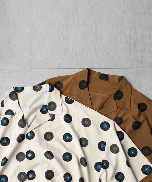 antiqua（アンティカ）の「一点投入で映える！レトロレコード柄シャツ（シャツ/ブラウス・レディース・ホワイト系その他/ブラウン系その他/グリーン系その他/ブルー系その他/ホワイト系その他2/ホワイト系その他3/ブラウン系その他2・M/L/L/XL）」の15枚目の写真