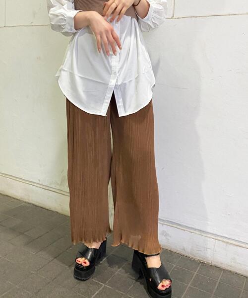 INGNI（イング）の「シアープリーツ／パンツ（その他パンツ・レディース・ブラック/ブラウン/アイボリー/ミント/ブルーグレー・FREE）」の5枚目の写真