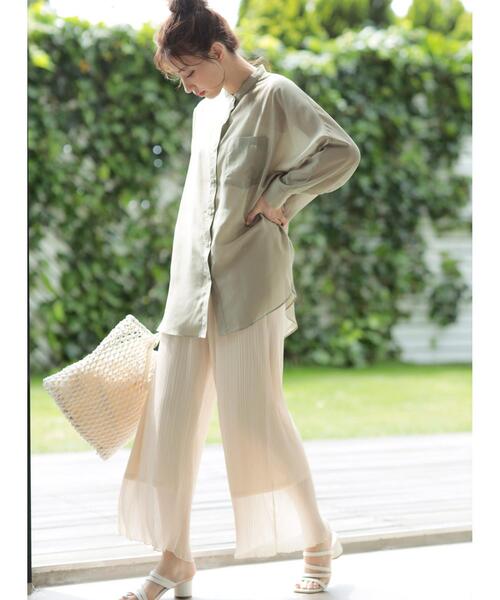 INGNI（イング）の「シアープリーツ／パンツ（その他パンツ・レディース・ブラック/ブラウン/アイボリー/ミント/ブルーグレー・FREE）」の10枚目の写真