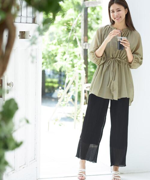 INGNI（イング）の「シアープリーツ／パンツ（その他パンツ・レディース・ブラック/ブラウン/アイボリー/ミント/ブルーグレー・FREE）」の11枚目の写真