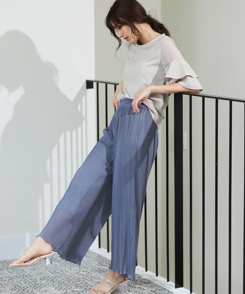 INGNI（イング）の「シアープリーツ／パンツ（その他パンツ・レディース・ブラック/ブラウン/アイボリー/ミント/ブルーグレー・FREE）」の12枚目の写真