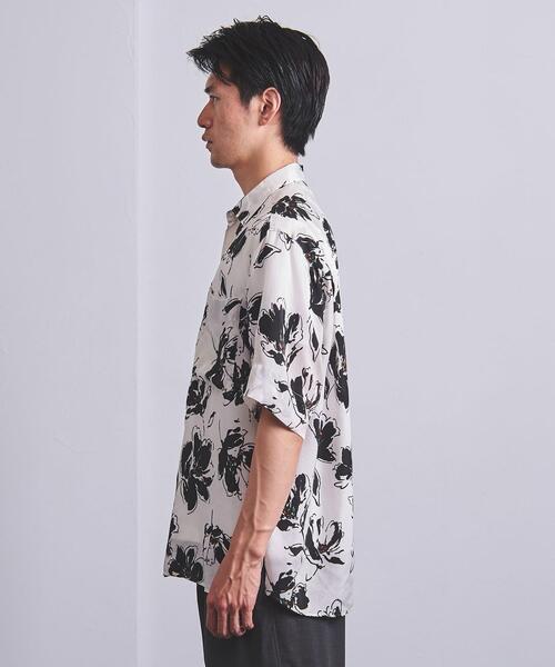 biscuithead（ビスケットヘッド）の「＜UNITED ARROWS＞ ボタニカルプリント レギュラー（シャツ/ブラウス・メンズ・オフホワイト/オリーブ・SMALL/MEDIUM/X-LARGE/LARGE）」の4枚目の写真