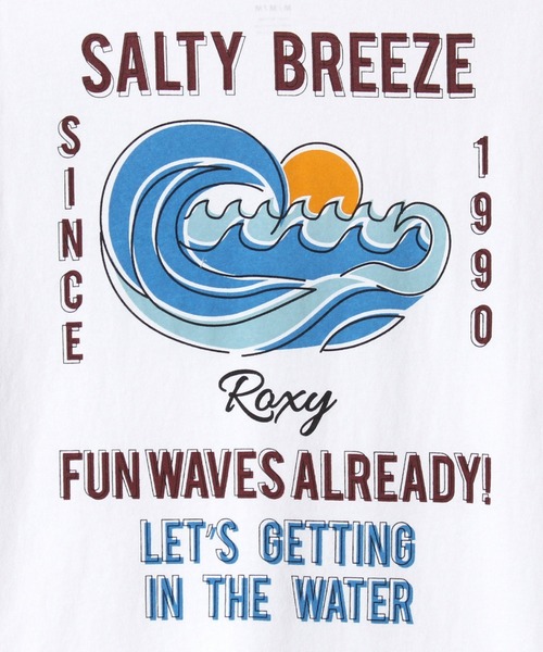 ROXY（ロキシー）の「SALTY BREEZE TEE/ロキシー半袖バックプリントポケットTシャツ（Tシャツ/カットソー・レディース・グリーン/ブラウン/ブルー/ホワイト・LARGE/X-LARGE/MEDIUM/SMALL）」の8枚目の写真