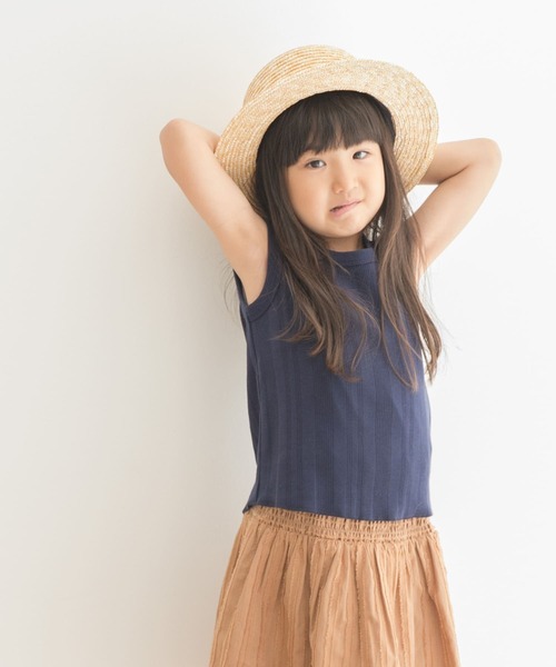 URBAN RESEARCH DOORS（アーバンリサーチドアーズ）の「ノースリーブランダムリブカットソー(KIDS)（Tシャツ/カットソー・キッズ・ベージュ/ネイビー/ブラウン・120/105/150/135）」の12枚目の写真