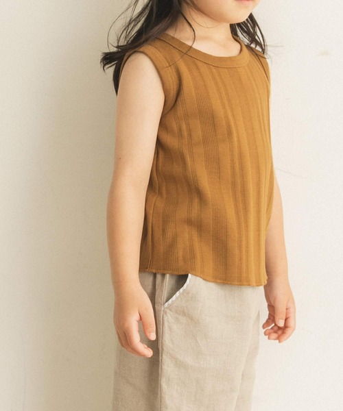 URBAN RESEARCH DOORS（アーバンリサーチドアーズ）の「ノースリーブランダムリブカットソー(KIDS)（Tシャツ/カットソー・キッズ・ベージュ/ネイビー/ブラウン・120/105/150/135）」の14枚目の写真